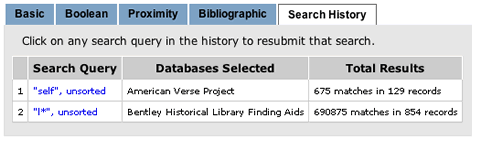 search history