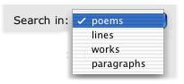 search field options